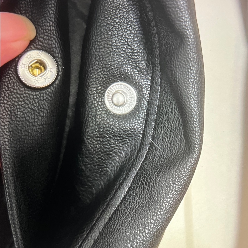 SPANX Black Leather Jacket NWOTS size M pit to pit 19 inches - Picture 9 of 9